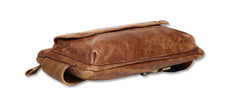 Designer Waist Pack Fanny Pack Crossbody Bag, Leather, Brown/Dark Brown