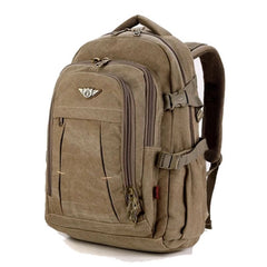 Military Command Backpack, Canvas, Army Green/Black/Khaki, 17 inches