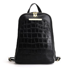 Monterrey Crocodile Embossed Leather Backpack Shoulder Bag, One Size