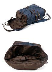 Waxed Canvas & Leather Transport Backpack Laptop Backpack, 15.6 inches