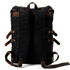 Waxed Canvas & Leather Transport Backpack Laptop Backpack, 15.6 inches