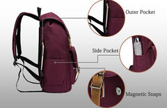 Preppy Casual Backpack Laptop Carrying Backpack, One Size, 16 inches