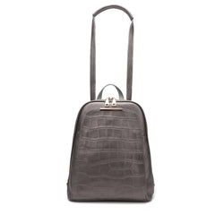 Monterrey Crocodile Embossed Leather Backpack Shoulder Bag, One Size