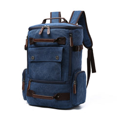 Vintage Canvas Transport Backpack Laptop Rucksack for Men, 17 inches