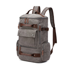 Vintage Canvas Transport Backpack Laptop Rucksack for Men, 17 inches