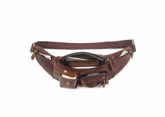 Preston Fanny Pack Waist Bag Crossbody Bag, Leather, Brown, One Size