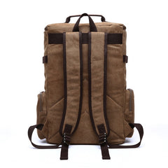 Vintage Canvas Transport Backpack Laptop Rucksack for Men, 17 inches