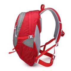 Waterproof Multipocketed Backpack for Hiking/School/Travel, Red, 30L