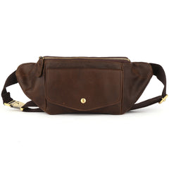 Regal Fanny Pack Crossbody Sling Bag, Leather, Brown/Coffee, One Size