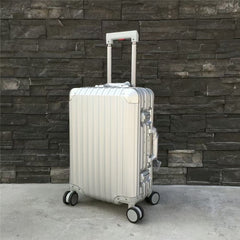 Aluminum Hard Side Spinner Case Trolley Bag On Wheels 18/20/24/29 inches