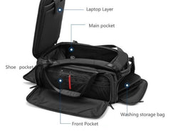 Travel Luggage Bag All-Rounder Duffel Backpack in Black, One Size, 42L