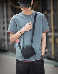 Men's Handbag Essentials Bag Mini Messenger Bag Crossbody Bag in Black