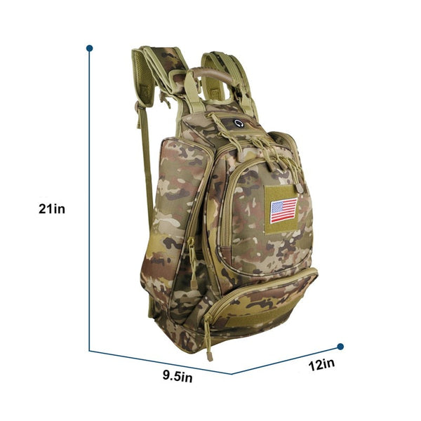 Waterproof Multifunction Tactical Pack Hydration Backpack, ACU/OCP, 40L