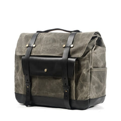 Tempest Waxed Canvas Motorcycle Bag Biker's Satchel for Men - One Size