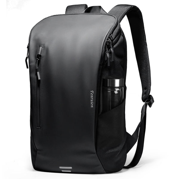 Multi Layered Travel Backpack in Black, Waterproof Oxford, 15 inches