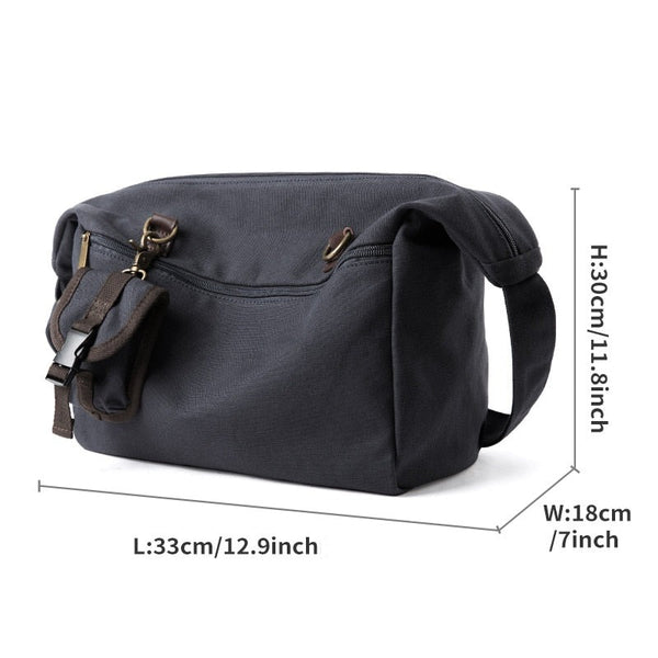 Cross Town Messenger Bag Essentials Bag Crossbody Bag - Dark Blue Canvas