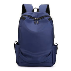 Soft 15 inches Laptop Carrying Backpack, USB Power Plug, Black/Blue/Gray