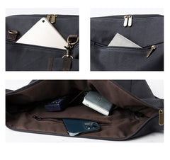 Cross Town Messenger Bag Essentials Bag Crossbody Bag - Dark Blue Canvas