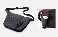 Cross Town Messenger Bag Essentials Bag Crossbody Bag - Dark Blue Canvas