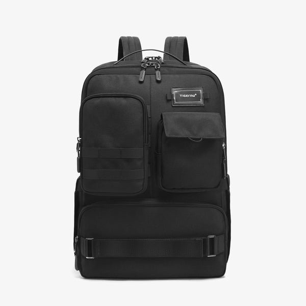 Double Layered Air Travel Backpack 17 inches Laptop Backpack in Black