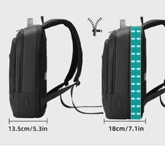 Expandable 25L Transport Backpack 15.6-inches Laptop Backpack in Black