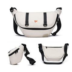 Urban All-Rounder Crossbody Bag Tablet Bag Messenger Bag - Black/White