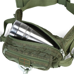 Men’s Waterproof Fanny Pack Waist Pack Belt Bag - Army Green/Black/Gray