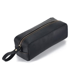 Jetset Leather Clutch Bag Essentials Bag Zipper Shut Wristlet- One Size