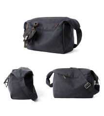 Cross Town Messenger Bag Essentials Bag Crossbody Bag - Dark Blue Canvas