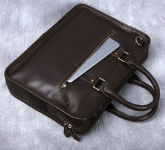 Carrington Office Briefcase Document & Laptop Case, Leather, 14 inches