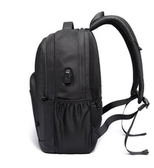 Waterproof Travel Backpack Laptop Carrying Pack, Black/Gray, 15 inches