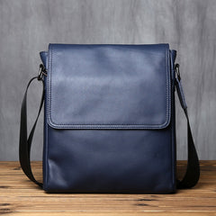 Deluxe Leather Crossbody Bag Tablet Bag Messenger Bag - Black/Blue/Brown