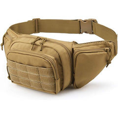 Tactical Belt Bag Gun Holster Military Fanny Pack, Army Green/Black/Tan