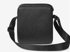 All Black Casual Crossbody Bag Small Messenger Bag Shoulder Bag for Men