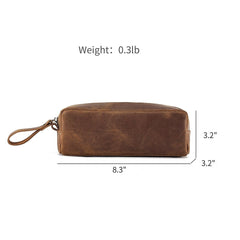 Jetset Leather Clutch Bag Essentials Bag Zipper Shut Wristlet- One Size