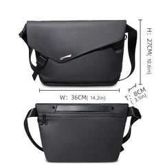 Fusion Messenger Bag 13-inches Crossbody Laptop Carrying Case in Black