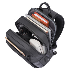 Multifunction Crossbody Bag Sling Backpack Chest Bag in Black, USB Port