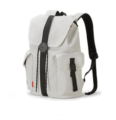 Lightweight Fold-Over Backpack Laptop Backpack, 16 inches, Black/White