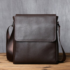 Deluxe Leather Crossbody Bag Tablet Bag Messenger Bag - Black/Blue/Brown