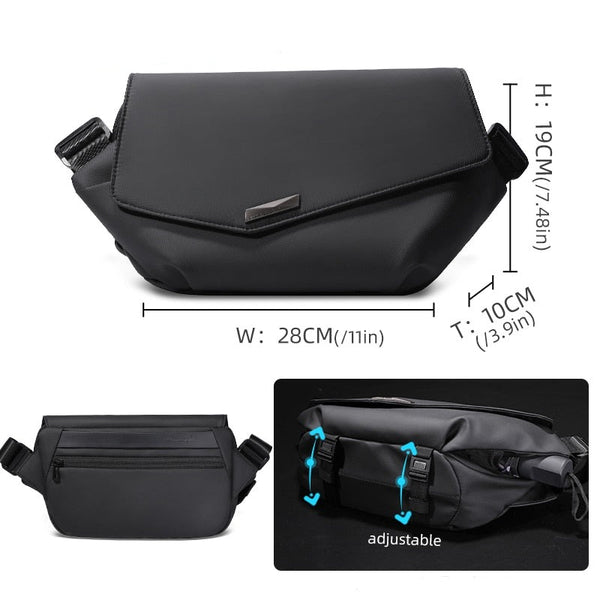 Fusion Pro Crossbody Bag Tablet Bag Messenger Bag Shoulder Bag in Black