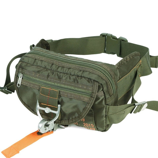 Men’s Waterproof Fanny Pack Waist Pack Belt Bag - Army Green/Black/Gray