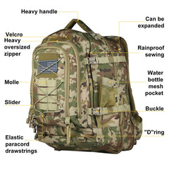 60L Hawkeye Series Military Style Backpack, Hunting & Assault Backpack