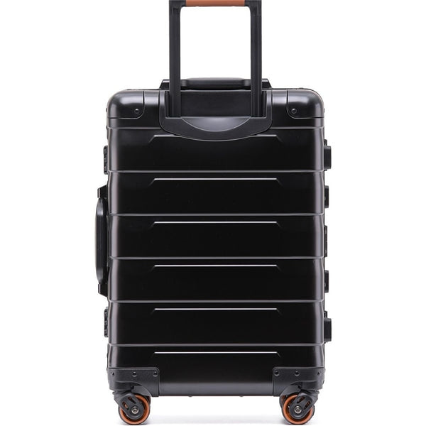 Deluxe Hard Shell Luggage Spinner Suitcase, Black/Silver, 20/24 inches