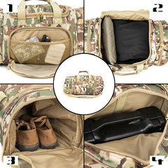 Tactical Duffel Travel Luggage Training Bag, ACU/Black Camo/MultiCam