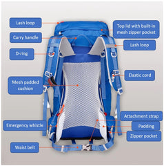 35L Ultralight Waterproof Backpack for Hiking/Trekking - Internal Frame