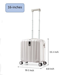 Polycarbonate Cabin Rolling Luggage with Lockable Zippers 16/18 inches