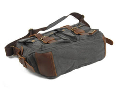 Versatile Leather Saddle Canvas Camera Bag Messenger Bag Shoulder Bag