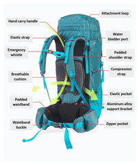 45L 55L 65L Waterproof Outdoor Backpack for Trekking/Hiking, Three Sizes