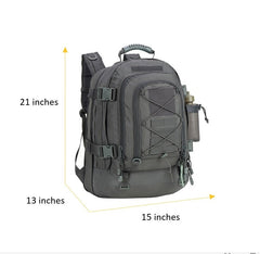 Large Waterproof Assault Backpack with Molle System 60 Liters, One Size