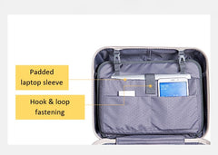 Polycarbonate Cabin Rolling Luggage with Lockable Zippers 16/18 inches